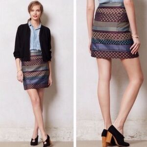Anthropologie Maeve Audra Jacquard Skirt